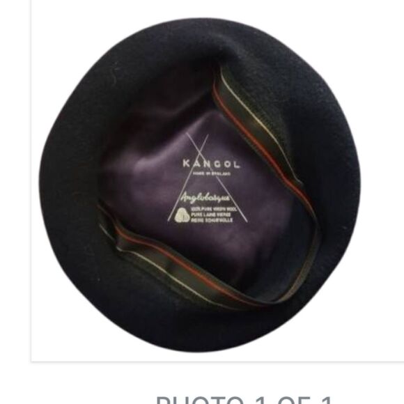 Kangol black angobasque beret, 100% wool, - Picture 3 of 4